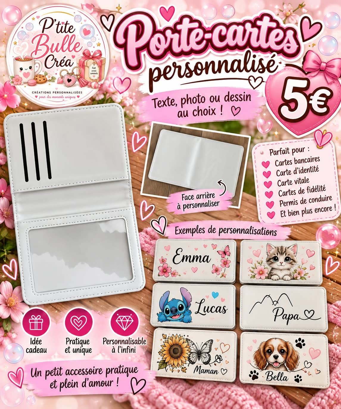 💕 Porte-cartes personnalisé 💕