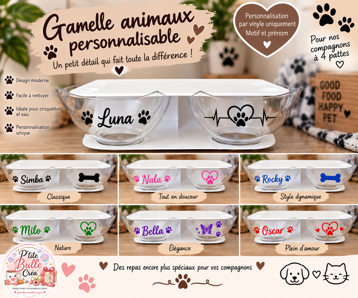🐾 Gamelle animaux personnalisable