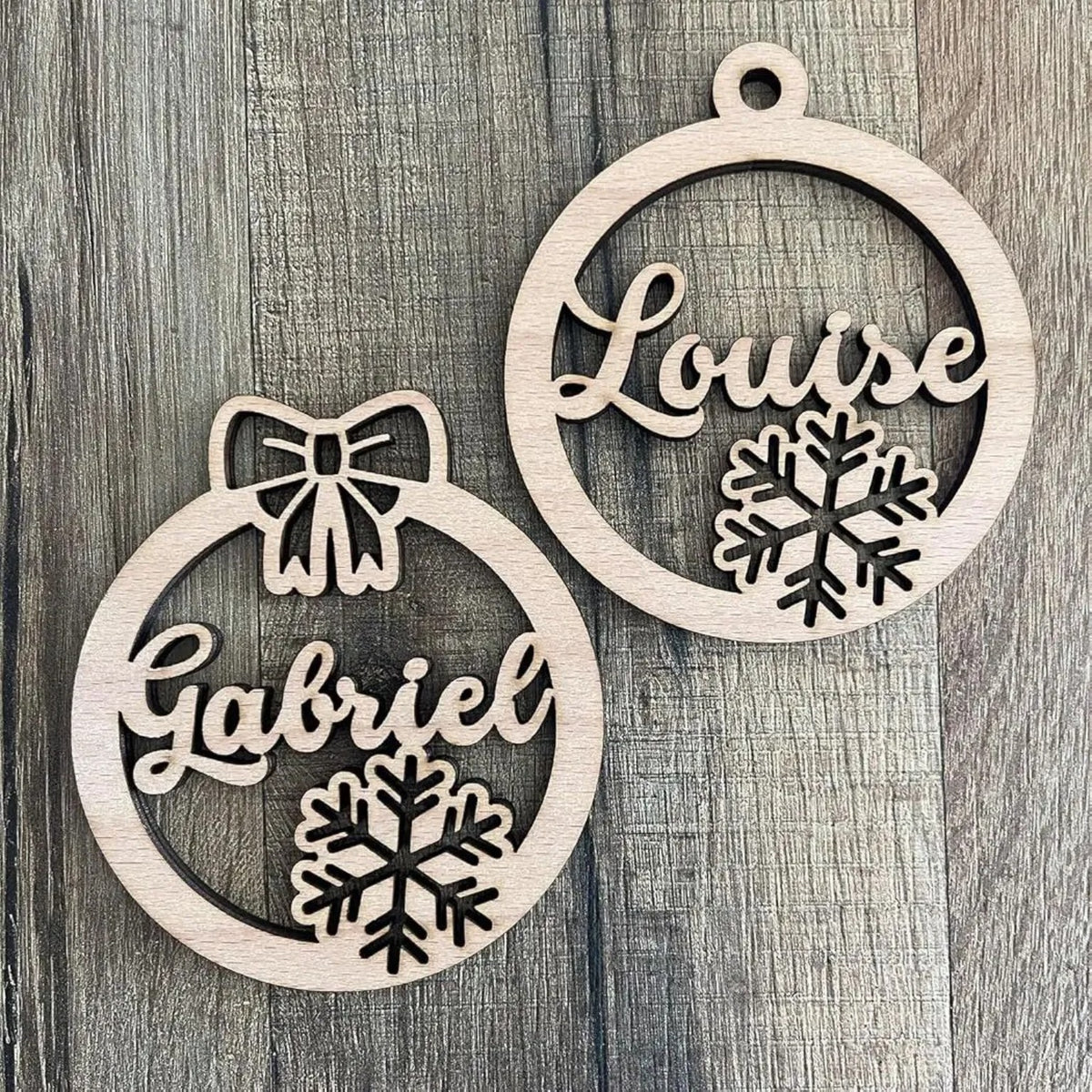 🎄 BOULES DE NOËL EN BOIS PERSONNALISÉES 🎄