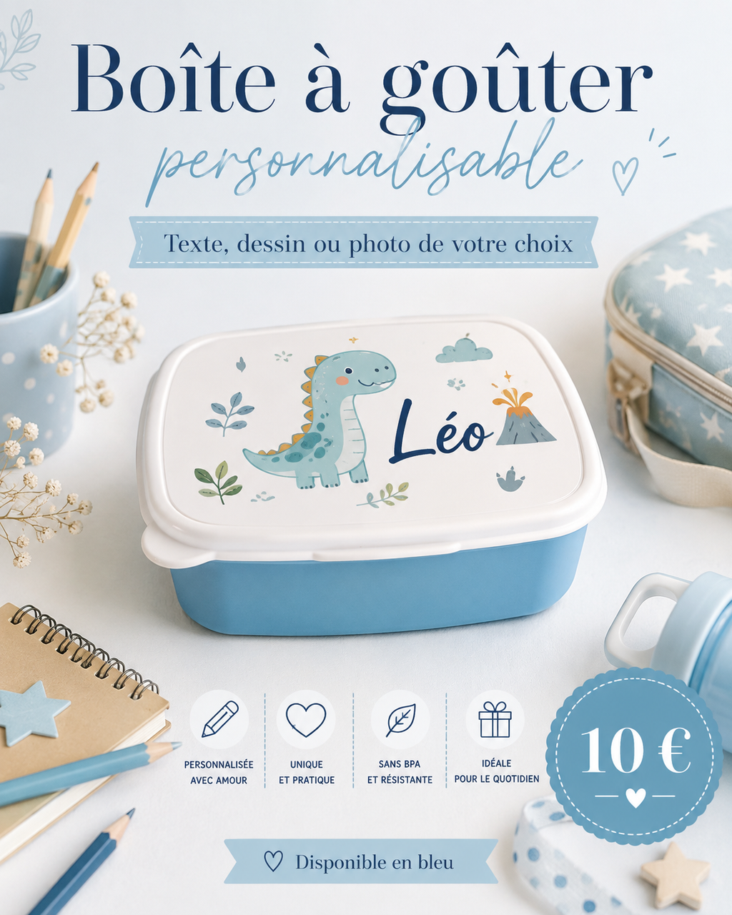 🎒 Boîtes à goûter personnalisables 🍪