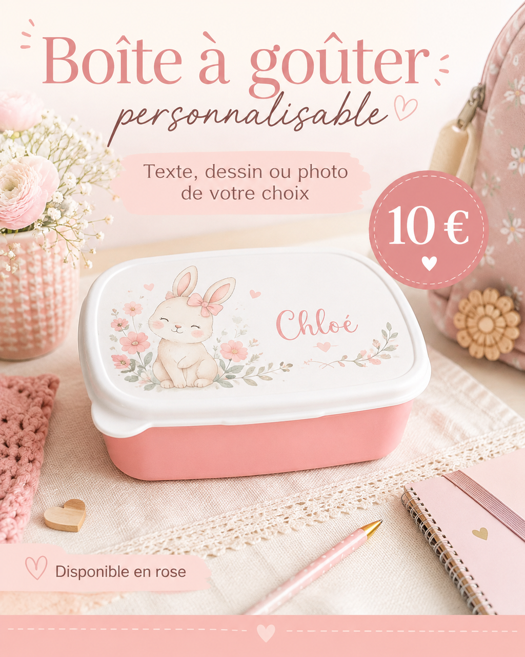 🎒 Boîtes à goûter personnalisables 🍪