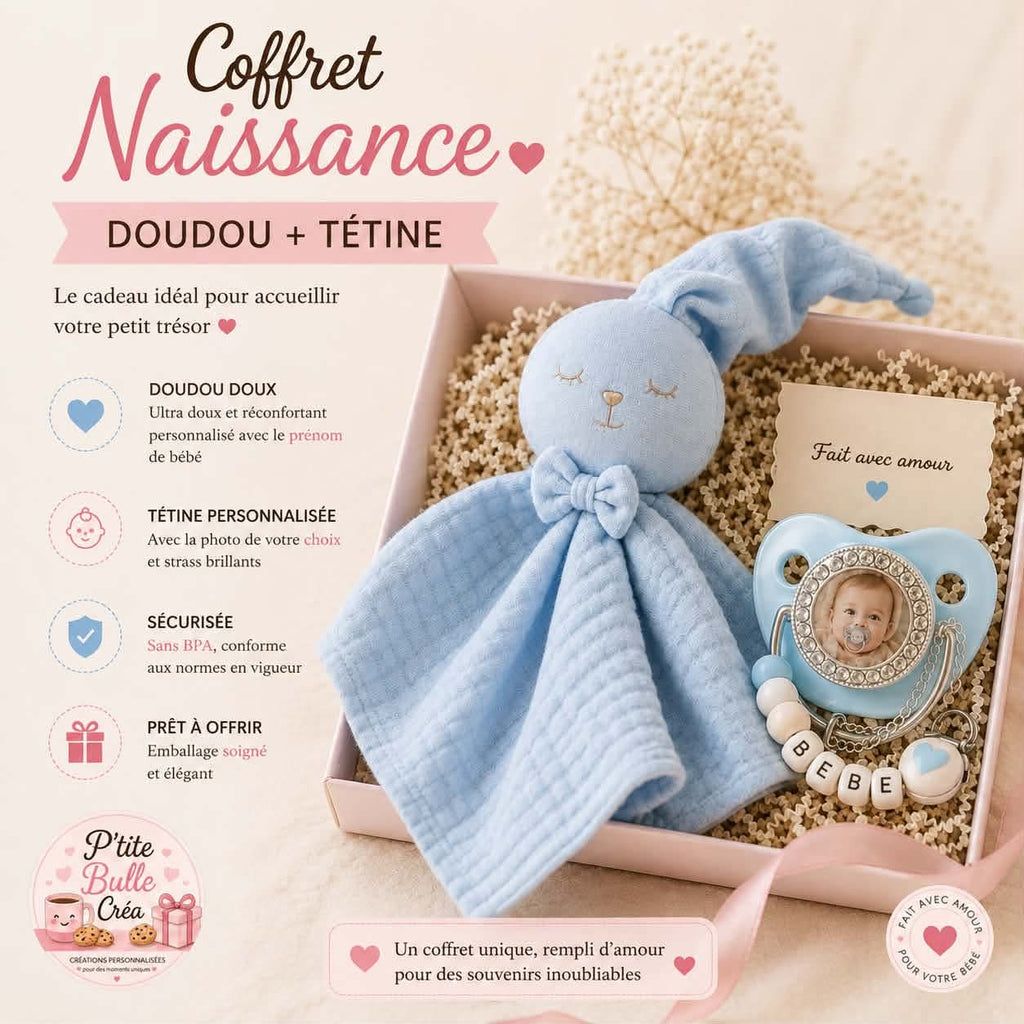 🎁 Petit coffret naissance personnalisable 🍼🧸