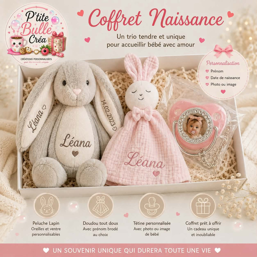 🎁 Grand coffret naissance personnalisable 🧸🍼