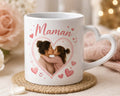 Mug anse coeur personnalisable