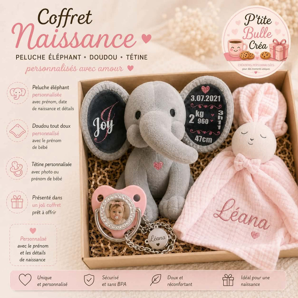 🎁 Grand coffret naissance personnalisable 🧸🍼