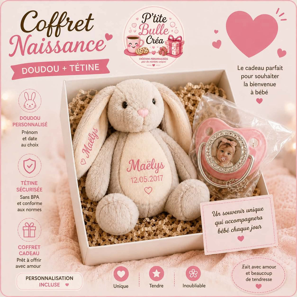 🎁 Petit coffret naissance personnalisable 🍼🧸