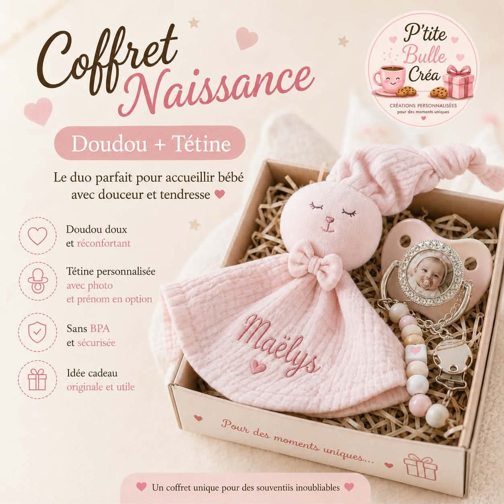 🎁 Petit coffret naissance personnalisable 🍼🧸