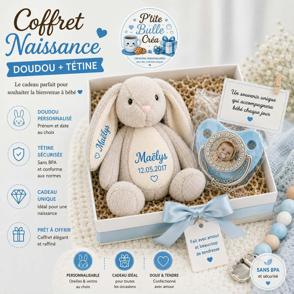 🎁 Petit coffret naissance personnalisable 🍼🧸