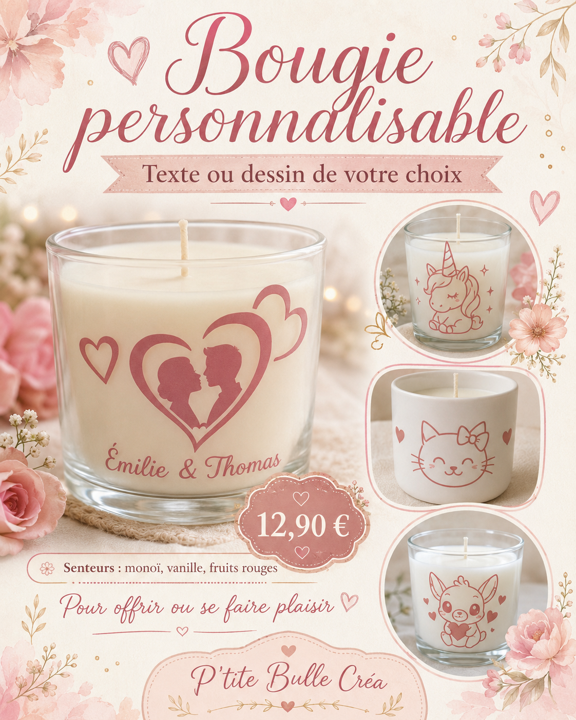 Bougie personnalisable