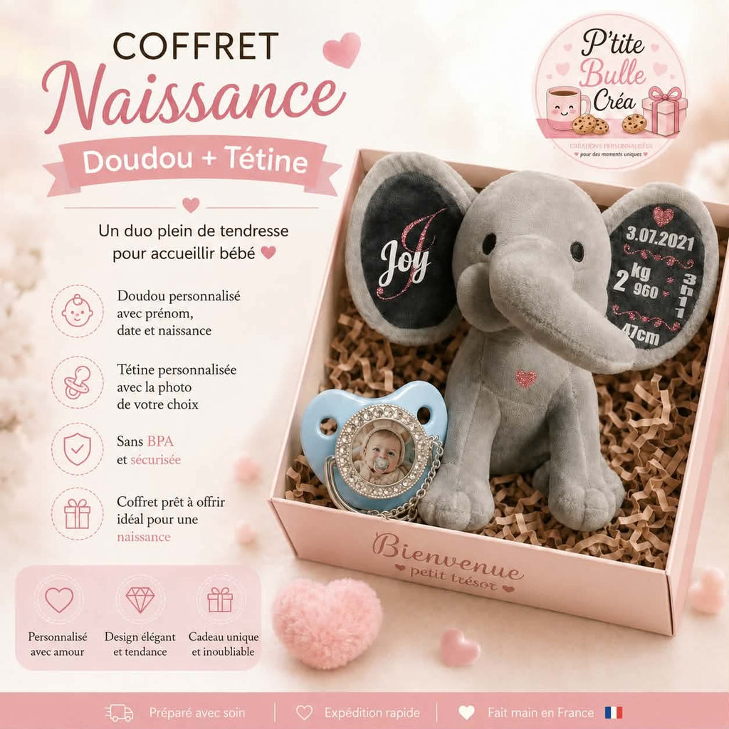 🎁 Petit coffret naissance personnalisable 🍼🧸