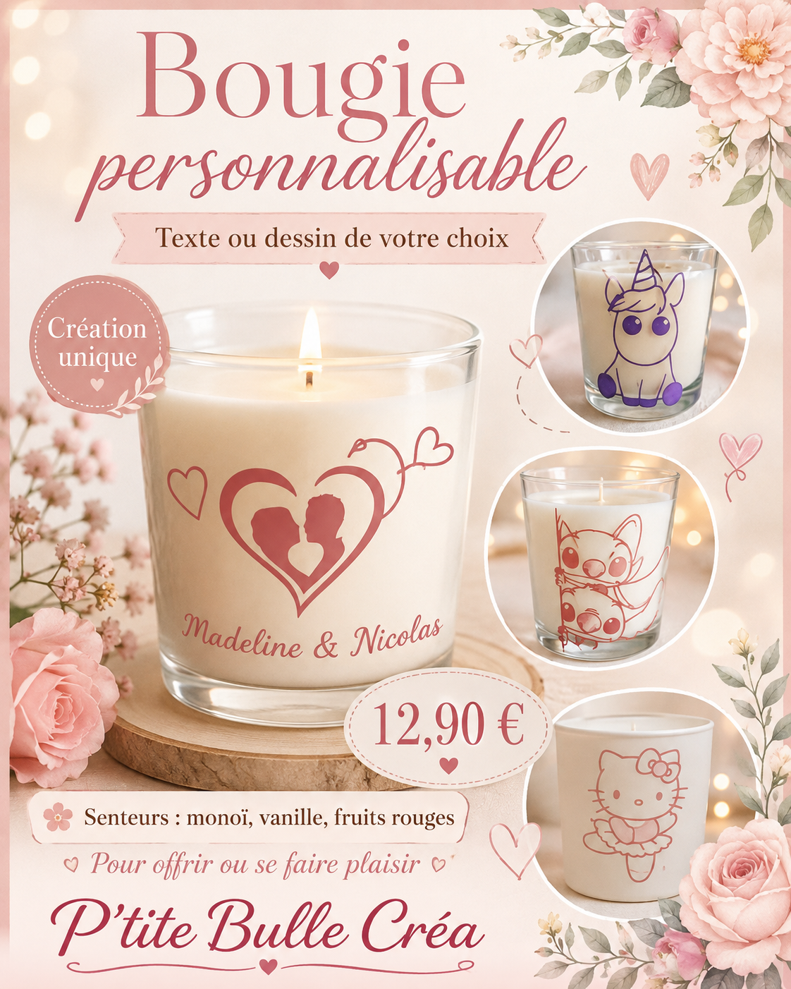 Bougie personnalisable